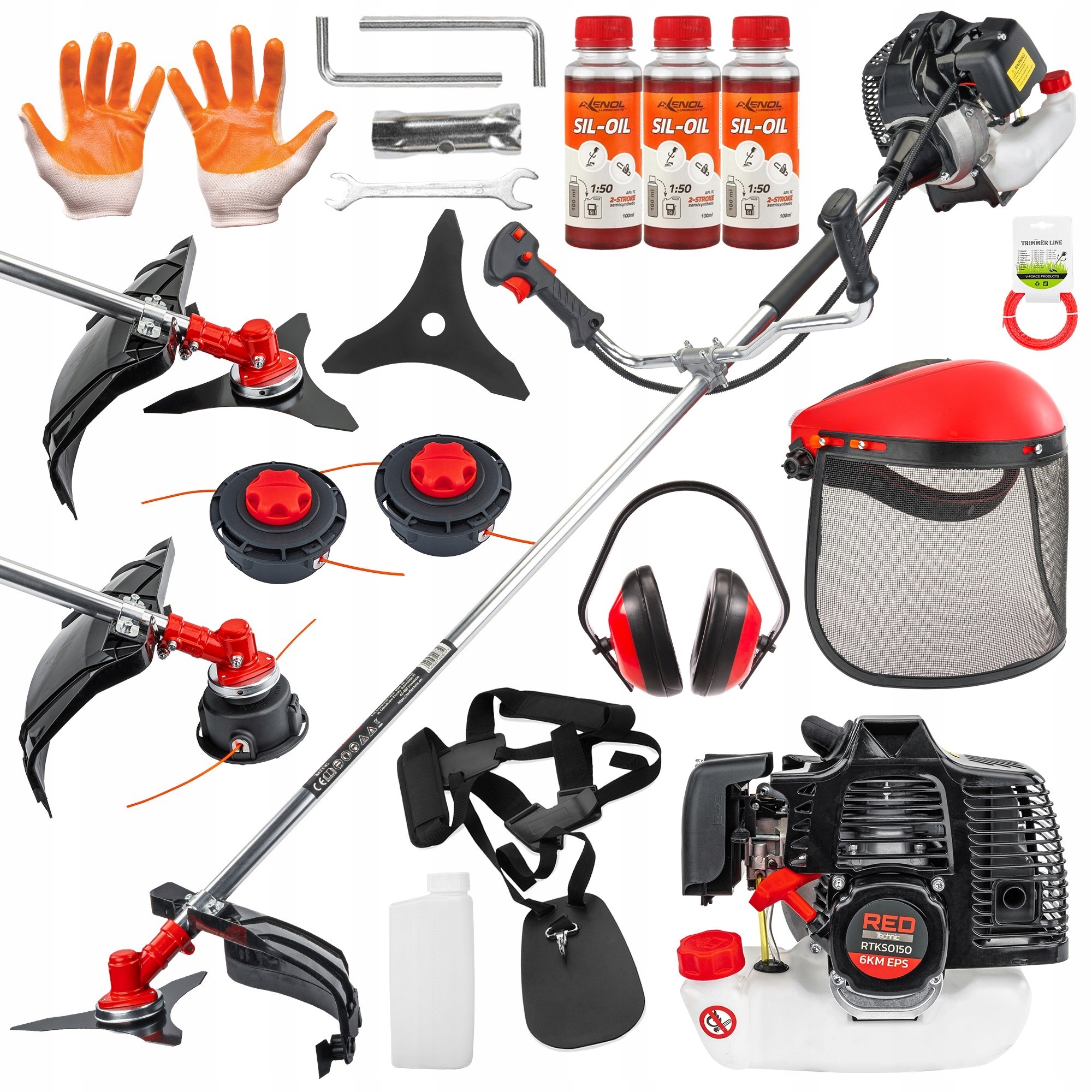 Benzínový krovinorez Red Technic 6,00 HP 49 cm³ 7,70 kg